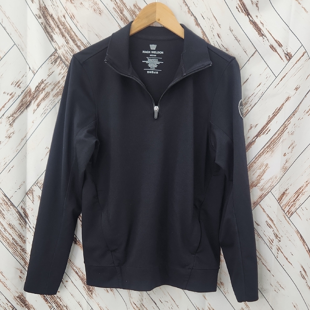 Mack Weldon Half-Zip Pullover In Black